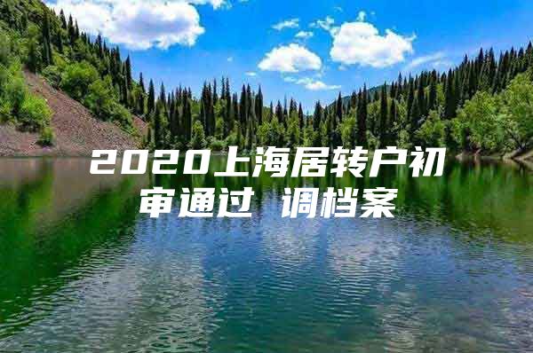 2020上海居转户初审通过 调档案