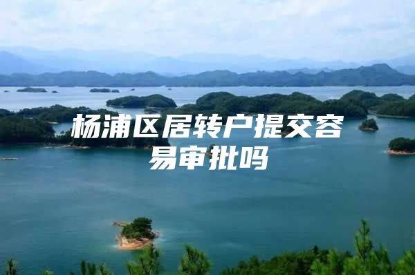 杨浦区居转户提交容易审批吗