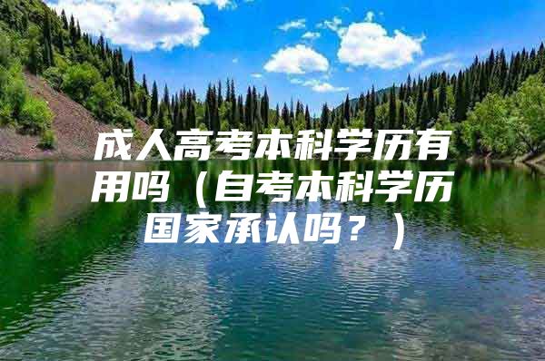 成人高考本科学历有用吗（自考本科学历国家承认吗？）