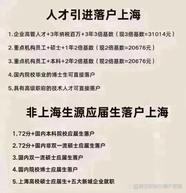 没有居住证，居住证时间不满足7年一样可以落户上海