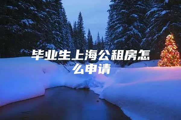 毕业生上海公租房怎么申请