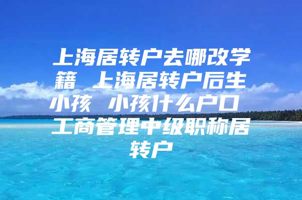 上海居转户去哪改学籍 上海居转户后生小孩 小孩什么户口 工商管理中级职称居转户