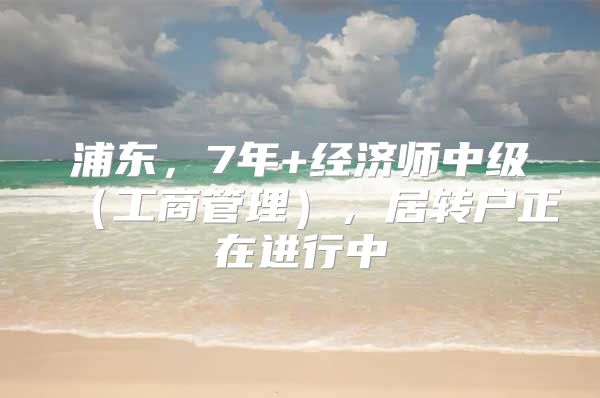 浦东，7年+经济师中级（工商管理），居转户正在进行中